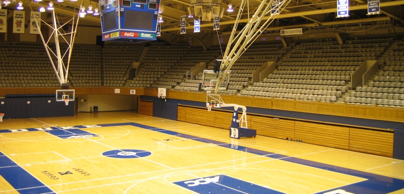 empty basketball arena